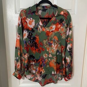 Amazon Multicolor Abstract Print Women's Top